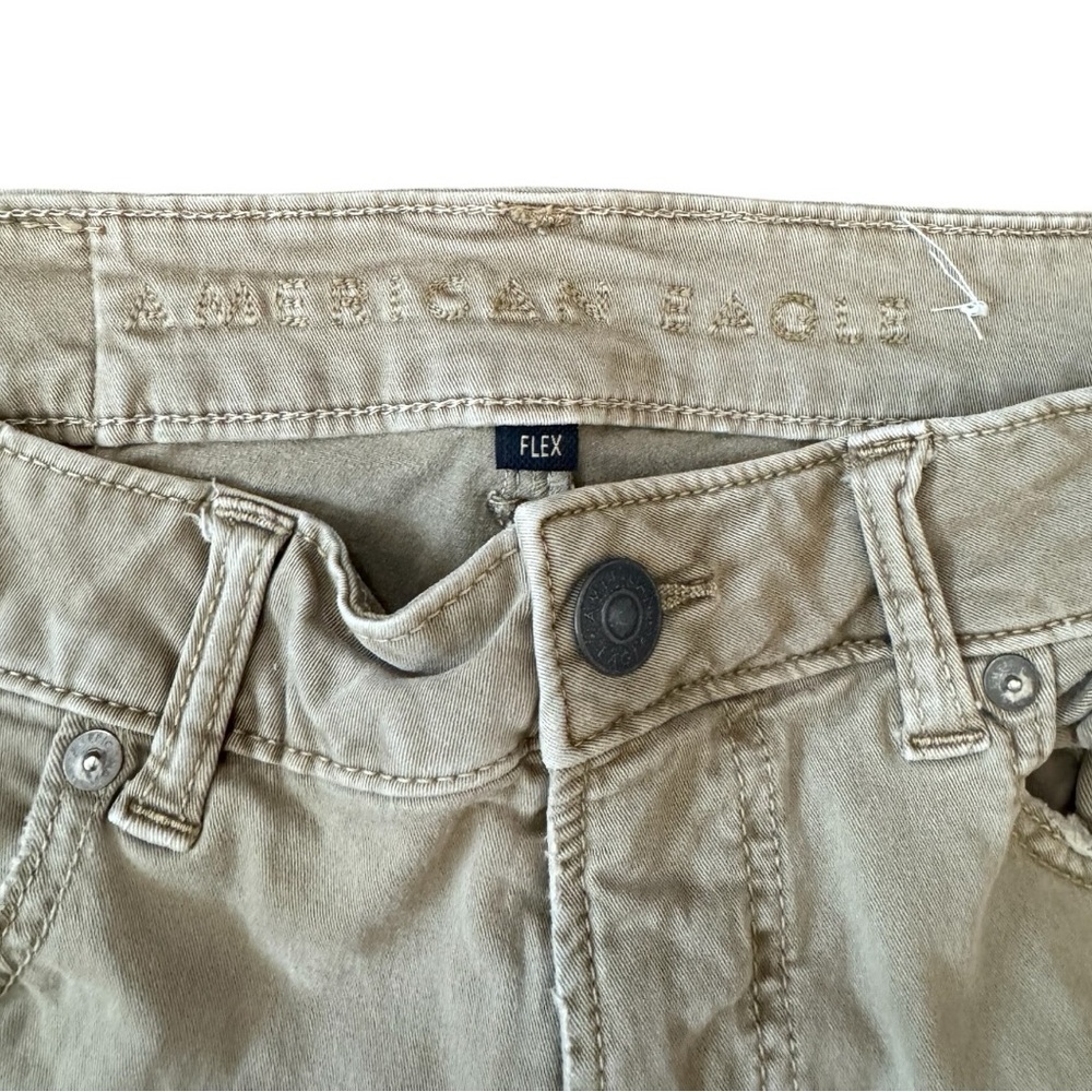 American Eagle Outfitters Men’s Straight Jeans in Light Khaki - Picture 7 of 8